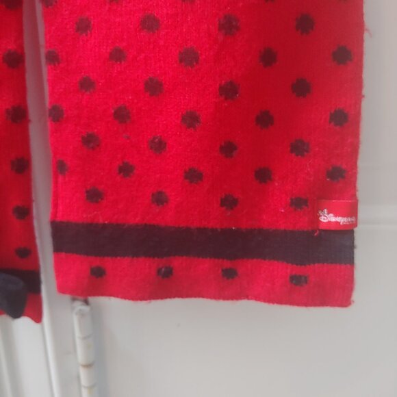 Disneyland Paris Minnie Mouse Red Infant Kids Winter Scarf - Picture 3 of 5